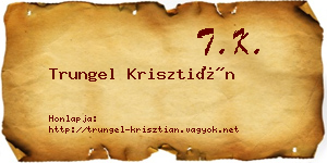 Trungel Krisztián névjegykártya